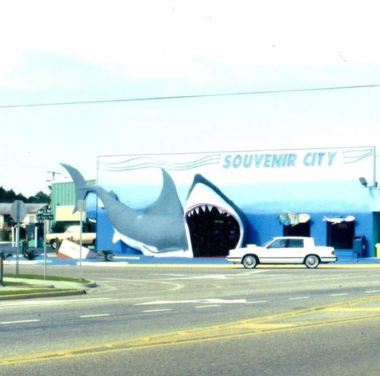 Inside the famous shark’s mouth at Souvenir City in Gulf Shores